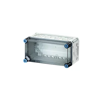   Hensel Mi 0100 üres elosztószekrény átlátszó fedéllel, 300x150x170 mm, kalapsín és szerelőlap nélkül, IP65 ( Hensel 2000000 )