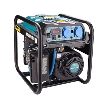   Heron 8896231 benzin-gázmotoros áramfejlesztő, 3,7 kVA, 230V, 1 fázisú, inverteres ( 8896231 )