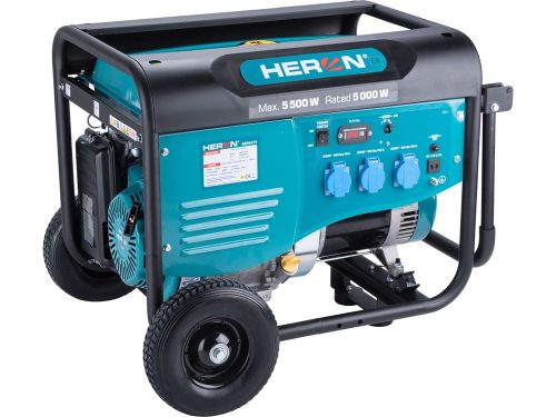 Heron 8896413 benzinmotoros áramfejlesztő, max 5500 VA, egyfázisú ( 8896413 )