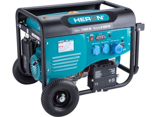 Heron 8896421 benzinmotoros áramfejlesztő, max 6800 VA, 230V, önindítós ( 8896421 )