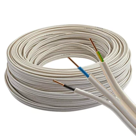 MM fal (MMCu) 3x2,5 mm² fehér tömör réz kábel 100 fm