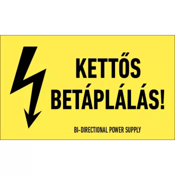   Kettős betáplálás! Öntapadós sárga matrica, 100x60 mm-es méretben, 4db/ív (ERV077001ONV01000060)