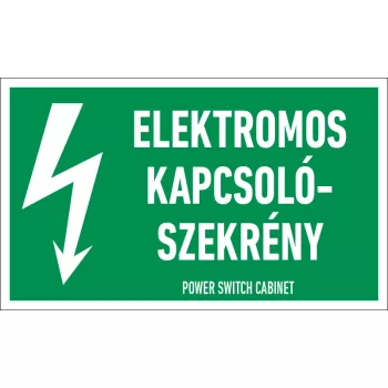   Elektromos kapcsolószekrény Öntapadós zöld matrica, 100x60 mm-es méretben, 4db/ív (ERV071001ONV01000060)