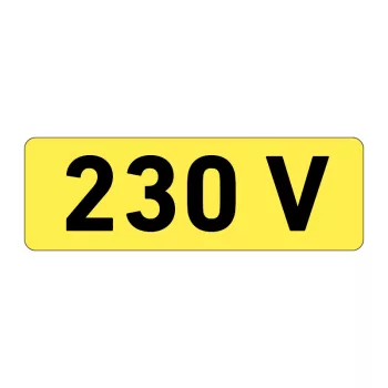   Mini 230V Öntapadós sárga matrica, 20x10 mm-es méretben, 30db/ív (ERV127001ONV00200010)
