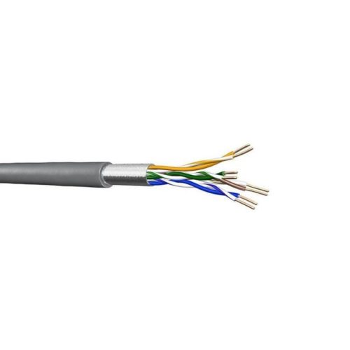 Draka FTP Cat5e halogénmentes fali kábel 4x2x AWG24/1 PVC 300 MHz szürke 305m/box UC300 S24 Cat.5e F/UTP (árnyékolt) réz adatátviteli kábel