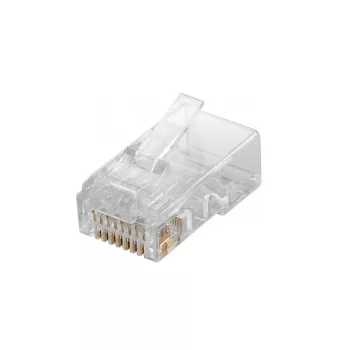RJ45 FALI UTP CAT6 csatlakozó (tömör kábelhez)