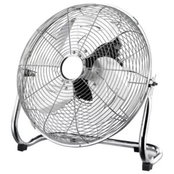   Alumínium nagy teljesítményű padlóventilátor 120W, 220-240V, 50cm átmérő, 3 fokozatú, 1,6m vezetékkel, krómozott állvánnyal