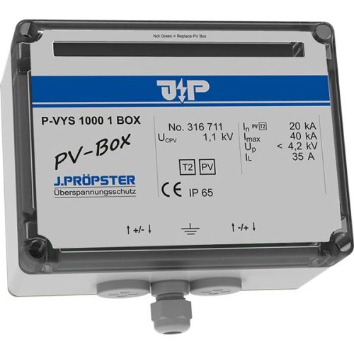 J.Pröpster 316711 TF P-VYS 1000 1 BOX előszerelt csatlakozódoboz, 2-es típus, 1MPP, IP65, 1100V ( J.Pröpster 316711 )