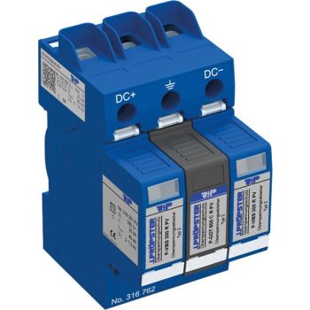   J.Pröpster 316762 TF P-VYS 605 R PV Túlfeszültség-levezető 2-es típus, nem földelt rendszerekhez, távjelző nélkül, 600V DC ( J.Pröpster 316762 )