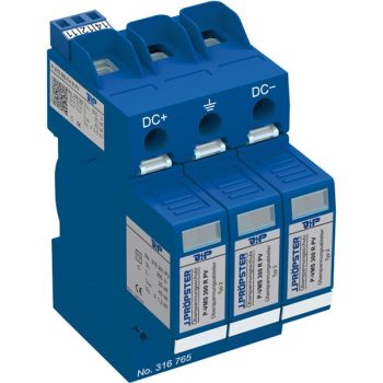   J.Pröpster 316765 TF P-VYS 600 Fm R PV Túlfeszültség-levezető 2-es típus, földelt és nem földelt rendszerekhez, távjelzővel, 600V DC ( J.Pröpster 316765 )