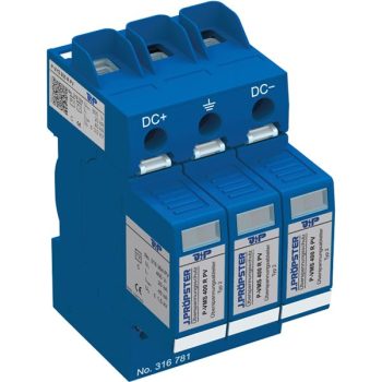   J.Pröpster 316781 TF P-VYS 800 R PV Túlfeszültség-levezető 2-es típus, földelt és nem földelt rendszerekhez, távjelző nélkül, 800V DC ( J.Pröpster 316781 )