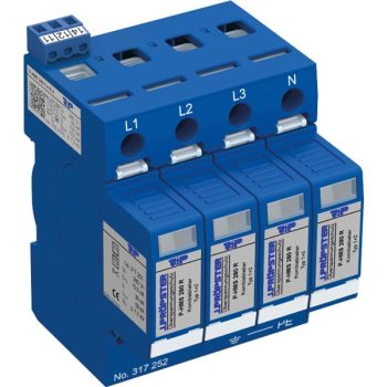   J.Pröpster 317252 TF P-HMS 280 Fm R 4 Túlfeszültség-levezető 1+2-es típus, 4 pólus, távjelzővel, 280V ( J.Pröpster 317252 )