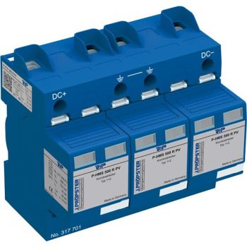   J.Pröpster 317701 TF P-HYS 1000 R PV Túlfeszültség-levezető 1+2-es típus, földelt és nem földelt rendszerekhez, távjelző nélkül, 1000V DC ( J.Pröpster 317701 )