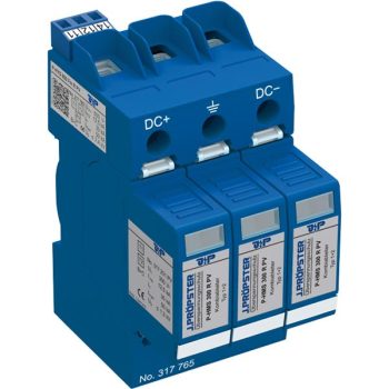   J.Pröpster 317765 TF P-HYS 600 Fm R PV Túlfeszültség-levezető 1+2-es típus, földelt és nem földelt rendszerekhez, távjelzővel, 600V DC ( J.Pröpster 317765 )