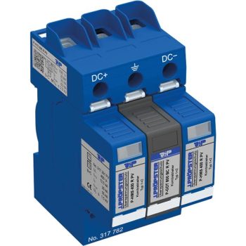   J.Pröpster 317782 TF P-HYS 805 R PV Túlfeszültség-levezető 1+2-es típus, nem földelt rendszerekhez, távjelző nélkül, 800V DC ( J.Pröpster 317782 )