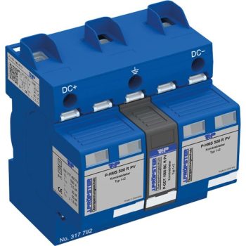   J.Pröpster 317792 TF P-HYS 1005 R PV Túlfeszültség-levezető 1+2-es típus, nem földelt rendszerekhez, távjelző nélkül, 1000V DC ( J.Pröpster 317792 )