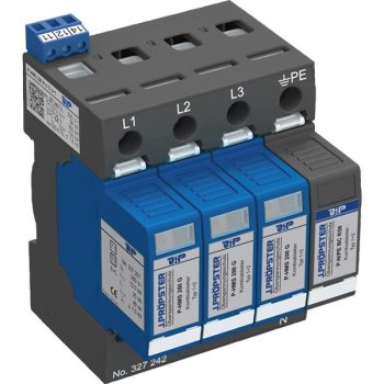   J.Pröpster 327242 TF P-HMS 280 Fm G 3+1 Túlfeszültség-levezető 1+2-es típus, 3+1 pólus, távjelzővel, 255V ( J.Pröpster 327242 )