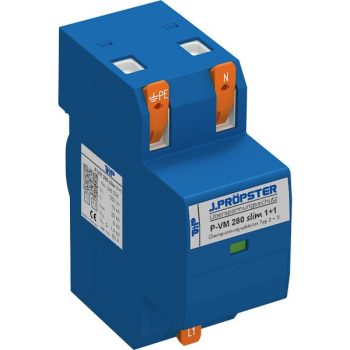   J.Pröpster 346228 TF P-VM 280 Túlfeszültség-levezető 2+3-as típus, 1+1 pólus, távjelző nélkül, 280V ( J.Pröpster 346228 )