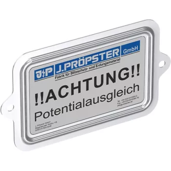   J.Pröpster 640004 HVC Figyelmeztető tábla, németül, alumínium ( J.Pröpster 640004 )