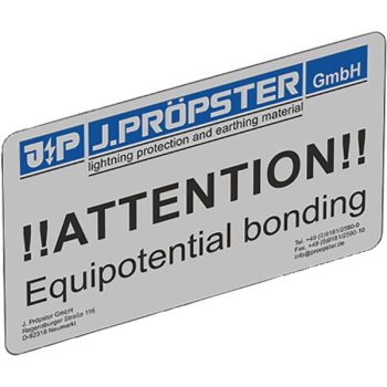   J.Pröpster 640007 HVC Figyelmeztető tábla címke, angolul ( J.Pröpster 640007 )