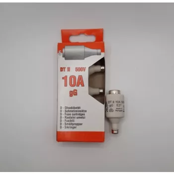   KVGY DOL II ( DT II ) 10A, Diazed lomha, olvadó porcelán biztosítóbetét, E27-es foglalat, 500V