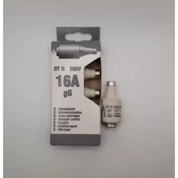   KVGY DOL II ( DT II ) 16A, Diazed lomha, olvadó porcelán biztosítóbetét, E27-es foglalat, 500V