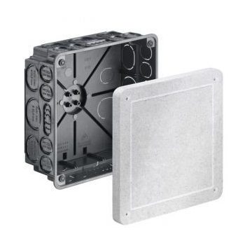   Kaiser 1096-22 159×159×90 mm-es süllyesztett beépítődoboz LED lámpákhoz és eszközökhöz, ásványgyapot előlappal és 4 db csavarral/doboz – halogénmentes