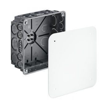   Kaiser 1096-31 159×159 mm-es süllyesztett elágazó- és kötődoboz, fedéllel és 4 db csavarral/doboz – halogénmentes