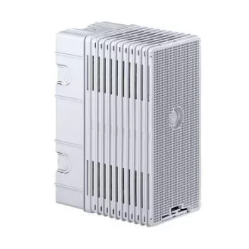   Kaiser 1159-24 Univerzális készüléktartó doboz külső hőszigetelésbe, méretre szabott kőzetgyapottal. Állítható mélység: 60-160 mm. Méretek: 220×100×160 mm