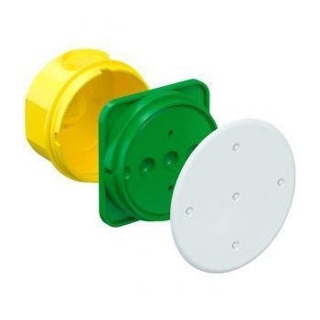   Kaiser 1276-70 CEE szerelvénydoboz+előlap beton oldalfalazatba. Mélység: 61 mm (Ajánlott CEE csatlakozó: Mennekes 4115 Cepex 16A,5p,400V aljzat)