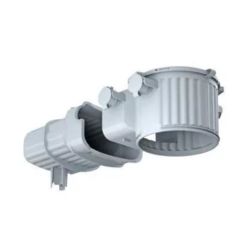   Kaiser 1281-30 HaloX 100 lámpadoboz LED és halogén lámpákhoz 190 mm-es trafóalagúttal beton zsaluzatba. 4 db. M20/25 bevezető bordás gégecsövekhez. Mélység: 110 mm Átmérő: 130mm