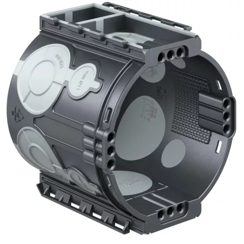 Kaiser 1555-25 ECON® 10 légtömőr sorolható 60-as süllyesztett mély szerelvénydoboz gumimembránnal, 66 mm mély, 4 csavarhellyel – halogénmentes(1555-21 kiváltója)