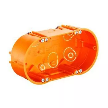   Kaiser 9062-02 68-as dupla szerelvénydoboz, üreges és gipszkarton falazatba, 47 mm mély, 7-40 mm lemezvastagsághoz