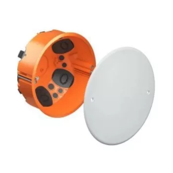   Kaiser 9273-92 ECON® 120-as légtömőr O-range® kötődoboz fedéllel és 2 csavarral üreges és gipszkarton falazatba, gumimembránnal, 65 mm mély, 7-40 mm lemezvastagsághoz