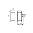Kanlux 18011 MAGRA EL ( IP44 ) kerti / oldalfali lámpa JDR IP44 2x35W (Kanlux 18011)