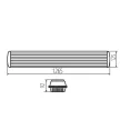 Kanlux 18521 MAH PLUS-236-ABS/PCT8, kültéri, por és páramentes mennyezeti lámpa, 2x36 W, szürke színben, G13-as foglalattal, IP65-ös védelemmel, 220-240 V, ( mennyezeti szereléssel ) (Kanlux 18521)