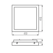 Kanlux 19010 TYBIA DL szürke beltéri fali / mennyezeti lámpa PL-L IP20 2x24W (Kanlux 19010)