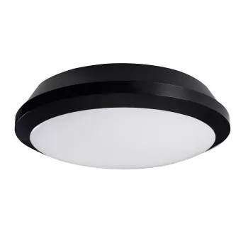   Kanlux 19067 DABA PRO 26W NW-SE-B kerek kültéri oldalfali/mennyezeti lámpa mozgásérzékelővel fekete színben, 2800 lm, 26W teljesítmény, 50000h, IP65 védettséggel, 220-240 V, 4000 K (Kanlux 19067)