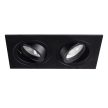 Kanlux 19459 SEIDY CT-DTL250-B/M szögletes beltéri SPOT lámpa matt fekete színben, MR16 foglalattal, 2x max 50W teljesítmény, IP20 védettséggel, 12 V (Kanlux 19459)