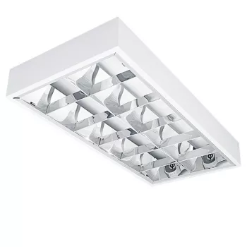   Kanlux 19733 NOTUS 3 EVG 218 NTT8, beltéri, tükros fénycsöves mennyezeti lámpa, 2x18 W teljesítménnyel, fehér színben, G13-as foglalattal, IP20-as védelemmel, 220-240 V (Kanlux 19733)