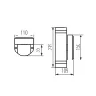 Kanlux 22443 ZEW EL szürke kültéri oldalfali lámpa JDR IP44 2x35W (Kanlux 22443)