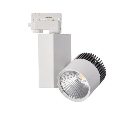 Kanlux 22621 TRAKO LED COB-20, beltéri lámpa, háromfázisú kábelsínes rendszerhez, 20 W, 1590 lm fényerővel, 4000 K, fehér színben, IP20, 220-240 V, ( fali / mennyezeti szereléssel ) (Kanlux 22621)