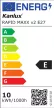 Kanlux 22949 RAPID MAXX v2 E27-WW LED fényforrás, E27 foglalat, 1050 lm, 9,5W teljesítmény, 15000 h élettartammal, 220-240 V, 3000 K (Kanlux 22949)