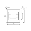Kanlux 23105 TERRA MINI LED dekorációs led, oldalfali lámpa LED SMD IP20 hideg fehér 0,8W 15lm (Kanlux 23105)