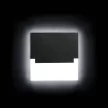 Kanlux 23110 SABIK LED CW szögletes beltéri lépcsővilágító lámpa rozsdamentes acél színben, 15 lm, 0,8W teljesítmény, 50000 h élettartammal, IP20 védettséggel, 12V DC, 6500 K (Kanlux 23110)