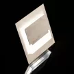 Kanlux 23110 SABIK LED CW szögletes beltéri lépcsővilágító lámpa rozsdamentes acél színben, 15 lm, 0,8W teljesítmény, 50000 h élettartammal, IP20 védettséggel, 12V DC, 6500 K (Kanlux 23110)