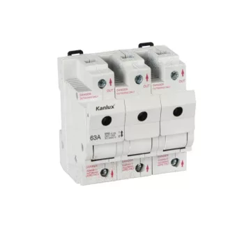   Kanlux 23343 KSF/KFB biztosítós szakaszoló kapcsoló D02 3P, 400V AC (Kanlux 23343)