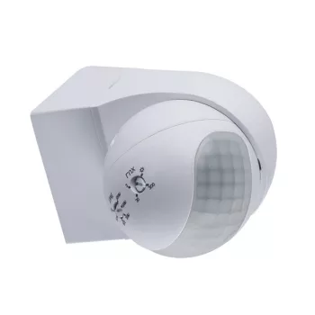   Kanlux 23450 ALER MINI-W kültéri oldalfali mozgásérzékelő, fehér színben, PIR szenzor, IP44 védettséggel, max 800W teljesítmény, 220-240V (Kanlux 23450)