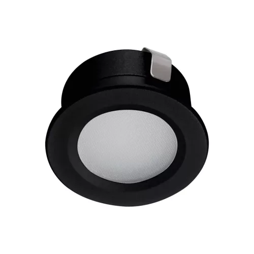 Kanlux 23524 IMBER LED NW B kerek kültéri mennyezeti süllyesztett lámpatest fekete színben, 30lm, 1W teljesítmény, 30000h élettartammal, IP65 védettséggel, 4000K, 12V DC (Kanlux 23524)