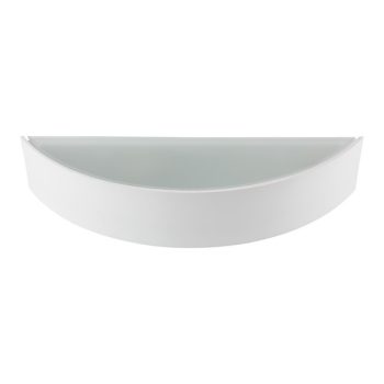   Kanlux JASMIN W (üveg búra fa kerettel) oldalfali kerek lámpa IP20-as védettséggel, matt fehér színben, E27 foglalattal (Kanlux 23758)